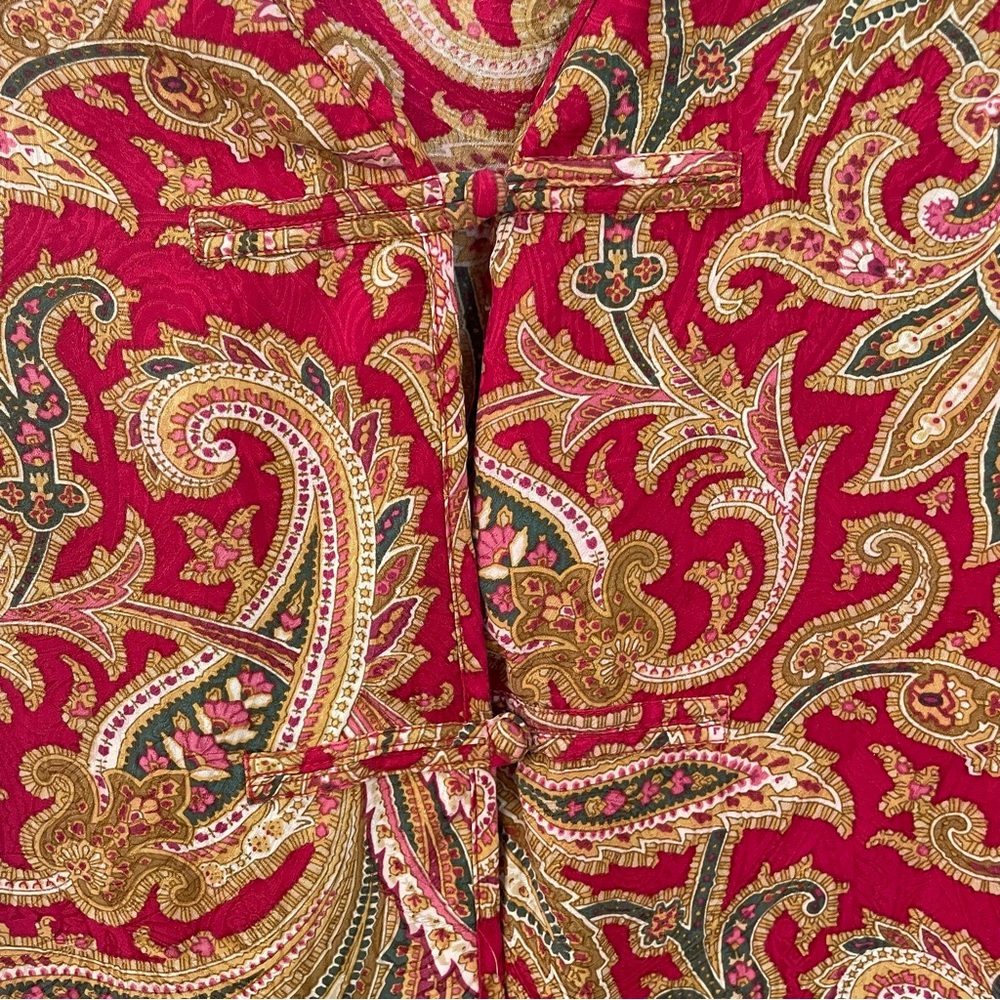 Vintage Victorias Secret Silk Paisley Print Nightgown Lingerie Gold Label - Picture 5 of 9
